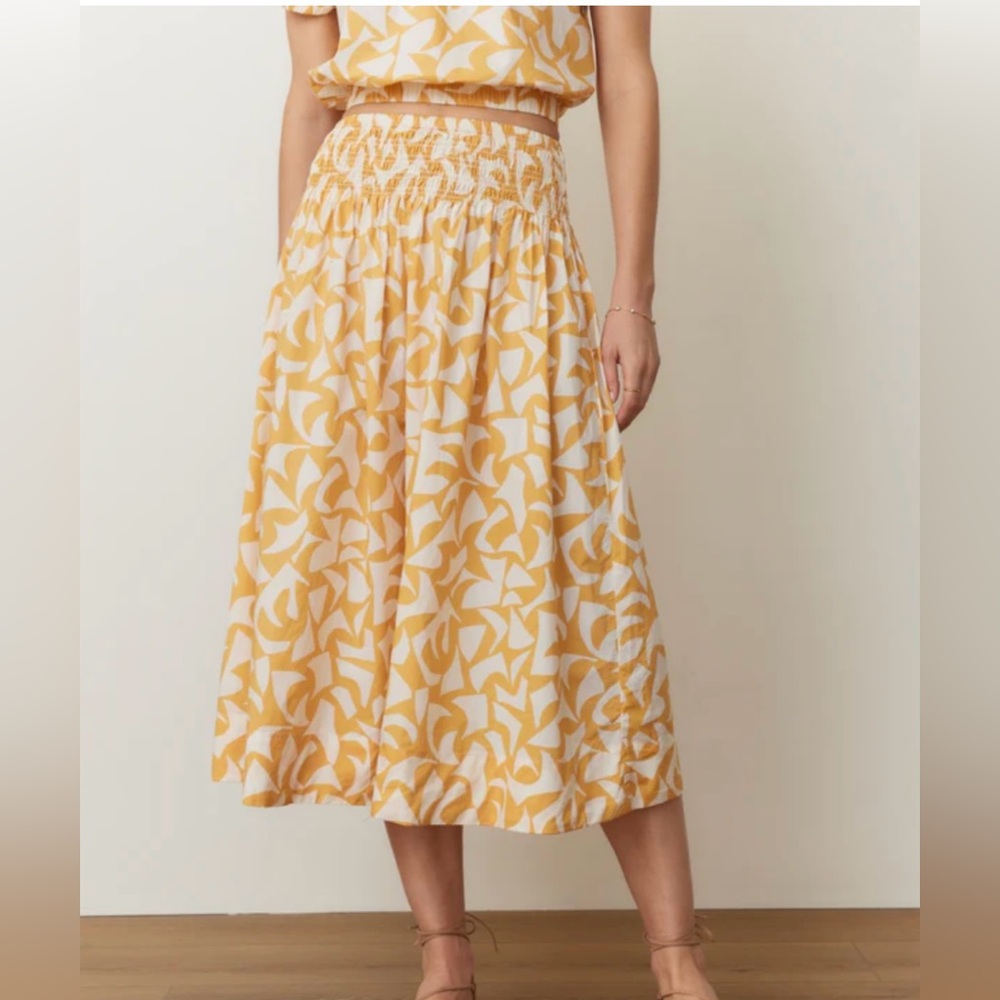 Bea poplin Midi Skirt Marine Layer